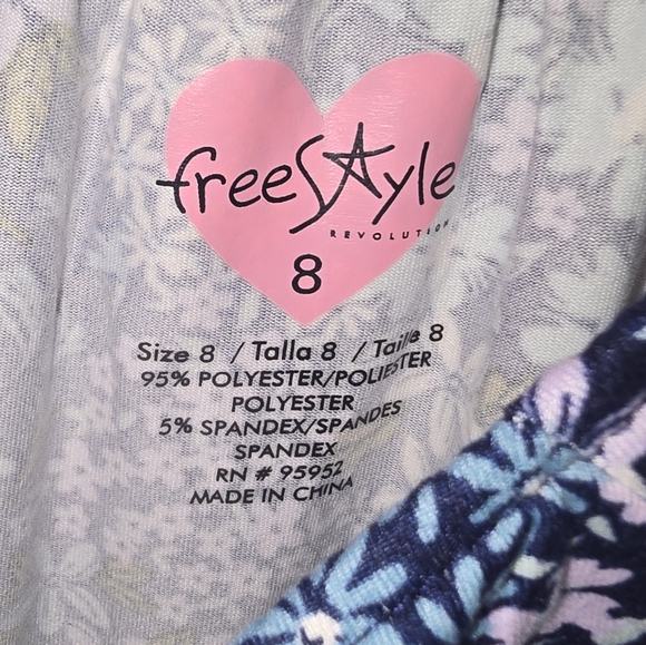 NWT FreeStyle Revolution Floral Jumpsuit & Headband Set Size: 8 (M) - Picture 4 of 5